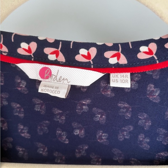 Boden | Hannah Dress in Navy & Burnt Amber - Picture 3 of 9